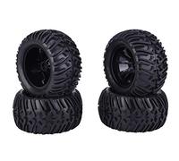 ANKROYU RC Car Tires 125mm Y Type High Performance Durable Replacement Tires for 1/10 Scale Remote Control Cars Black 4pcs Heavy Duty Off Road RC Vehicle Accessories