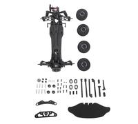 ANKROYU RC Carbon Fiber Frame Kit 1/10 Scale High Performance Flat Sports Car Chassis with 265mm Wheelbase for RC Racing Enthusiasts Black Durable Upgrade Parts