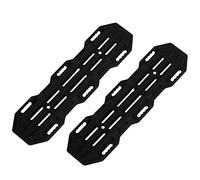 ANKROYU RC Crawler Car Decorative Board Anti Skid Removable Realistic Decoration Accessories for 1/10 RC Tracked Vehicle 2Pcs Plastic Orange Green Blue Black Red Optio (Black)