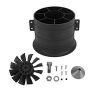 ANKROYU RC Duct Fan 12 Blades 80mm High Performance Aircraft Propeller Duct Set Kit Durable Plastic Aluminum Alloy for QX QF3538 Motor (CW)