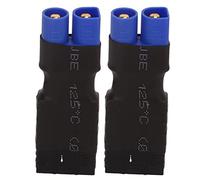 ANKROYU RC Female to EC3 Male Adapter High Performance Durable Lightweight Connector for RC Cars Airplanes Boats 2Pcs Copper Plastic Rubber 10x17x48mm