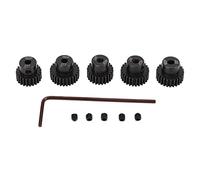 ANKROYU RC Pinion Gear Set 5 Pcs Molybdenum Alloy Steel Motor Gear 48DP 0.53M 3.175mm Shaft 23T 24T 25T 26T 27T for 1/10 RC Remote Control Model Car Durable Heat Treated Anti