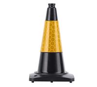 ANKROYU RC Road Cone Reflective Traffic Safety Cone Accessory for HPI RC Cars Training Simulation Decorations Durable ABS Plastic 75 x 42mm (Black)