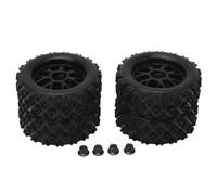 ANKROYU RC Truck Tires 1/10 Scale Off Road Wheels And Tires Universal Compatibility Sturdy Rubber Construction Black 12mm Hex 72mm Diameter 4pcs Set For Axial Redcat HPI Tamiya HS