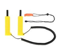 ANKROYU Retractable Ice Picks with Safety Whistle, Stainless Steel Ice Awls Kit for Emergency Self Rescue, Fishing, Skating, Winter Sports Survival Tool (yellow)