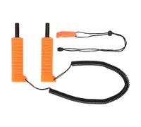 ANKROYU Retractable Ice Picks with Safety Whistle, Stainless Steel Ice Awls Kit for Emergency Self Rescue, Fishing, Skating, Winter Sports Survival Tool (orange)