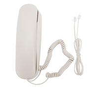 ANKROYU Retro Wall Mounted Telephone Corded Home Phone with Crystal Clear Call Quality Space Saving Design for Hotel Office ABS Material Durable Wall Phone (White)