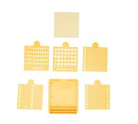 ANKROYU Reusable Sticky Note Template Set with 5 Stencils 1 Color Holder Storage Box for to Do List Organization ABS Plastic 4 x 3.6in Office Supplies