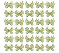 ANKROYU Rhinestone Appliques Sun Flower Butterfly DIY Hair Decoration Alloy Accessories 30 Pcs Elegant Shoe Clothes Bag Nail Art Craft Ornaments for Women Girls Gift Metal (2.2 * 2.8cm Dark Green