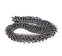 ANKROYU Rhinestone Tassel Chain Trim Double Row Sparkling Glass Rhinestone Sewing Chain for Wedding Dresses DIY Accessories 1 Yard Length (Grey)