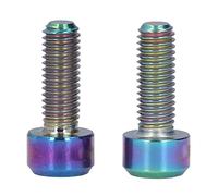 ANKROYU RISK 2Pcs Finger Thumb Throttle Fixing Screw Titanium Alloy Variable Speed Finger Dial Fixing Screw M5x14mm for Mountain Road Bike