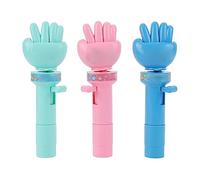 ANKROYU Rock Paper Scissors Handheld Game Interactive Finger Guessing Toy Random Transformation Fun No Battery Required for Kids Family Party Green Pink Blue 3Pcs