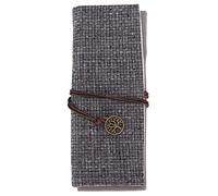 ANKROYU Roll Up Pencil Case Large Capacity 7 Grids Lightweight Portable Pen Holder Wrap Organizer for Students Artists Office Supplies Woven Fabric Multi Purpose Storage Bag