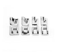 ANKROYU Rolled Hem Presser Foot 4PCS Stainless Steel Sewing Machine Accessories for Thin Fabrics Hemming DIY Crafting Household Tailoring Projects