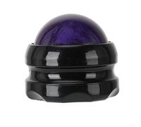 ANKROYU Roller Ball Massager Manual Muscle Relaxation Tool Deep Tissue Massage Ball for Neck Back Hand Foot Relief Stress Release 3 Colors 6.5cm Handle Plastic (Purple Ball)