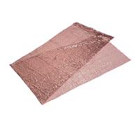 ANKROYU Rose Gold Sequin Backdrop Curtain Sparkling Mesh Photography Background for Wedding Party Decoration Gauze Plastic Nylon Material 92.5x24 Inches