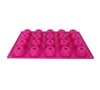 ANKROYU Rose Red Silicone Cake Mold Non Stick Pastry Baking Mold for Cake Mousse Chocolate Cheesecake DIY Baking Tool Oven Microwave Safe Durable Easy Clean 29.4x19.8x2.2cm