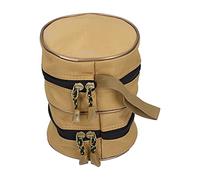 ANKROYU Round Fishing Reel Storage Bag Double Layer Fishing Tackle Protective Case Pouch Durable Polyester Lightweight Compact Design for Outdoor Fishing Enthusiasts 16cm x 19cm