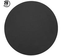 ANKROYU Round Paper Sketch Pad 20Pcs Blank Thickened Hand Drawing Watercolor Painting DIY Cardboard Craft for Artists Students Sketch Gouache Wood Pulp Black White Kraft Paper 33cm (Round black card