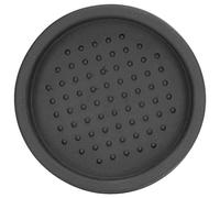 ANKROYU Round Silicone Coffee Tamper Mat Soft Heat Resistant Portable Coffee Tamper Pad for Home Barista Coffee Machine Accessory Durable Silicone Material 7.5cm Diameter (Black cloth powder mat)