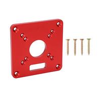ANKROYU Router Table Insert Plate Universal Aluminum Trimming Machine Flip Board for Woodworking Bench Hard Anodized Durable Lightweight Resistant Red Aluminum Alloy Plate with Dua