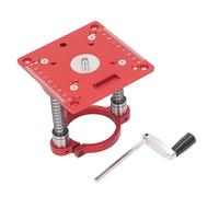 ANKROYU Router Table Lift System CNC Precision Milled 65mm Aluminum Alloy Height Adjustment Base Plate for Woodworking Engraving Machines with Insert Ring 120x120mm