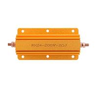 ANKROYU RX24 200W 2 Ohm High Power Aluminum Resistor Industrial Grade Electrical Component for Power Supply Sensor Elevator Audio Equipment