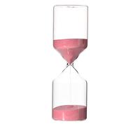 ANKROYU Sand Clock Timer 30 Minutes High Borosilicate Glass Cylinder Shape Elegant Desktop Decoration For Home Office Study Time Management Tool Pink Blue Black Color Options (Pink)