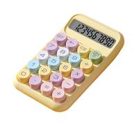 ANKROYU Scientific Calculator 10 Digit Display Mechanical Buttons Portable Lightweight ABS Material for Students Exams Accounting Office Use (Yellow)