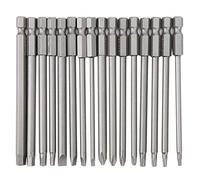 ANKROYU Screwdriver Bits Set 16Pcs 100mm Hex Cross Slotted Hollow Pentalobe Bit High Precision Durable Chrome Vanadium Steel for Electric Manual Screwdriver and Drill