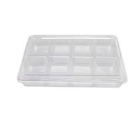 ANKROYU Seasoning Box Classified Heat Resistant Large Capacity Plastic Condiment Jar Condiment Dispenser for Cereals Seasoning Kitchen Storage Organizer Containers (8 Cavity)