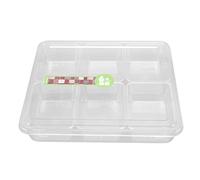 ANKROYU Seasoning Box Classified Heat Resistant Large Capacity Plastic Condiment Jar Condiment Dispenser for Cereals Seasoning Kitchen Storage Organizer Containers (6 Slots)
