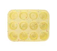 ANKROYU Silicone Baking Mold 12 Cavity Round Easter Egg Non Stick Flexible Cake Muffin Chocolate Mold Multipurpose Kitchen Tool for Baker Home Restaurant Food Grade Silicone 33cm x 25cm