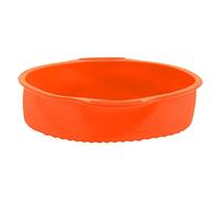ANKROYU Silicone Cake Mold Pan Round 9in Non Stick Baking Pan Bread Pan for Home Kitchen Bakery Durable Material Easy Clean Dishwasher Safe Oven Microwave zer (Orange)