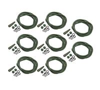 ANKROYU Silicone Hair Rigs Carp Fishing Tackle ABS Copper Alloy Rigged Rig Tube Fishing Leader Tail Durable Portable Resistant for Freshwater Saltwater Anglers 8PCS Accessories (Green)