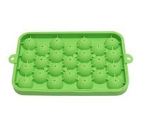 ANKROYU Silicone Ice Cube Tray Round Ice Sphere Maker 25 Grid Mini Ball Mold with Lid BPA Food Grade Easy Release for Cocktails Coffee Whiskey Home Bar Party Use Durable Quick ze (Green)