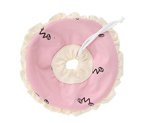 ANKROYU Small Pet Elizabeth Collar Soft Comfortable Protective Cone for Guinea Pigs Rabbits Sugar Gliders Adjustable Recovery Collar Pink L Size Polyester Sponge Material