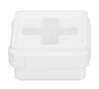 ANKROYU Small Square Storage Box Cross Mouth Desktop Organizer for Tissue Coin Small Hardware White PP+PE Material Durable Reusable Home Office Decoration