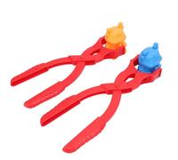 ANKROYU Snowball Maker Kit 2 Pack Winter Snowball Clip Toys with Ergonomic Handle for Adults Outdoor Snowball Fight Game Plastic Deer Shaped Snow Ball Tools