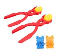 ANKROYU Snowball Maker Kit 2PCS Heart Deer Shape Plastic Snowball Clip Tool Winter Outdoor Snow Play for Family Snowball Fight Game