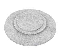 ANKROYU Soft Felt Plate Dividers Pan Separator Pads Cookware Protectors Stacking Dish Scratch Preventers for Fine China Dinnerware Storage Gray 48 Pieces (24PCS)