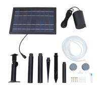 ANKROYU Solar Powered Pond Aerator 10V 8W Oxygen Air Pump with Adjustable Flow for Small Fish Ponds Stock Tanks Aquariums Hydroponics Outdoor ABS Material 2400mAh Battery