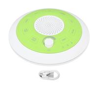 ANKROYU Sound Machine White Noise Machine Portable USB Rechargeable 8 Sounds with Auto Off Timer Compact Lightweight Design for Home Travel Nursery Office ABS Silicone 14x14x4.5cm (Grass Green)
