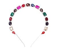 ANKROYU Sparkling Rhinestone Headband Elegant Hair Accessory Comfortable Adjustable Fashion Headwear for Women Bridal Party Wedding Dance Photography Metal Crystal Hairband (Seven Colors CHT-714)