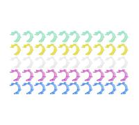 ANKROYU Spool Clips Thread Control Holder Bobbin Buddies Premium Durable Plastic Spool Storage Clips for Sewing Embroidery Thread Organizer 50Pcs 5 Colors Yellow Blue Pink Transpar