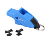 ANKROYU Sports Whistle Loud High Pitched Referee Whistle with 2 Finger Clips for Outdoor Activities Emergency Survival Training Camping Hiking Coaching Plastic Material Durable and (Blue)