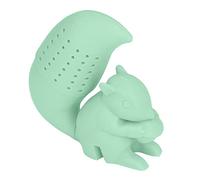 ANKROYU Squirrel Tea Infuser Cute Silicone Tea Strainer Filter High Temp Resistant Food Grade Safe Material Easy Clean Gift for Tea Lovers Christmas Birthday Present 35g (Green)