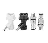 ANKROYU STAINLESS STEEL BALL LOCK CONNECTOR SET 1/4IN BSPP THREAD FOR HOME BREWING BEER KEG ACCESSORIES BAR AND FAMILY USE DURABLE BREWING TOOLS