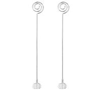 ANKROYU Stainless Steel Coffee Stir Sticks 2Pcs Reusable Swizzle Sticks with Spiral Mixing Head for Coffee Cocktails Tea Milk and Beverages Stirring Durable and Easy to Clean