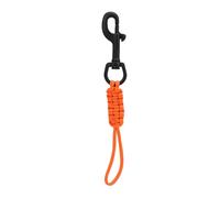ANKROYU Stainless Steel Diving Lanyard, Coiled Safety Tether, Hand Para Cord, Hand Woven Para Cord Strap, Underwater Equipment Security with Spring Clamp for Equipment Security (Blue) (Green) (Orange)